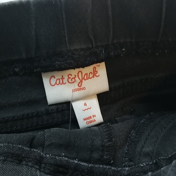 Cat and Jack Black Denim Jeggings - Picture 4 of 5